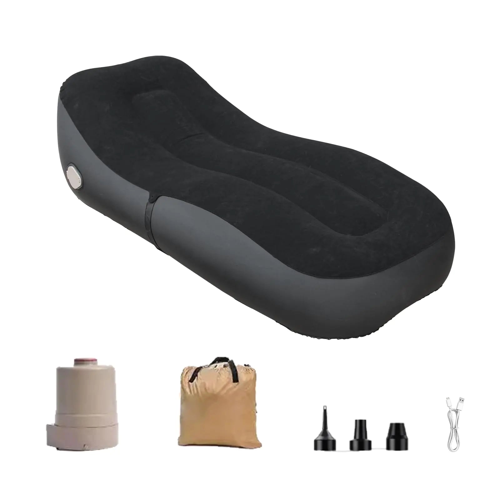 COIWE Auto Inflatable Lounger Air Sofa Portable Auto Inflatable Couch Air Sofa with Built-in Pump Portable Blow Up Sofa Air Chair for Home Outdoor Camping Hiking